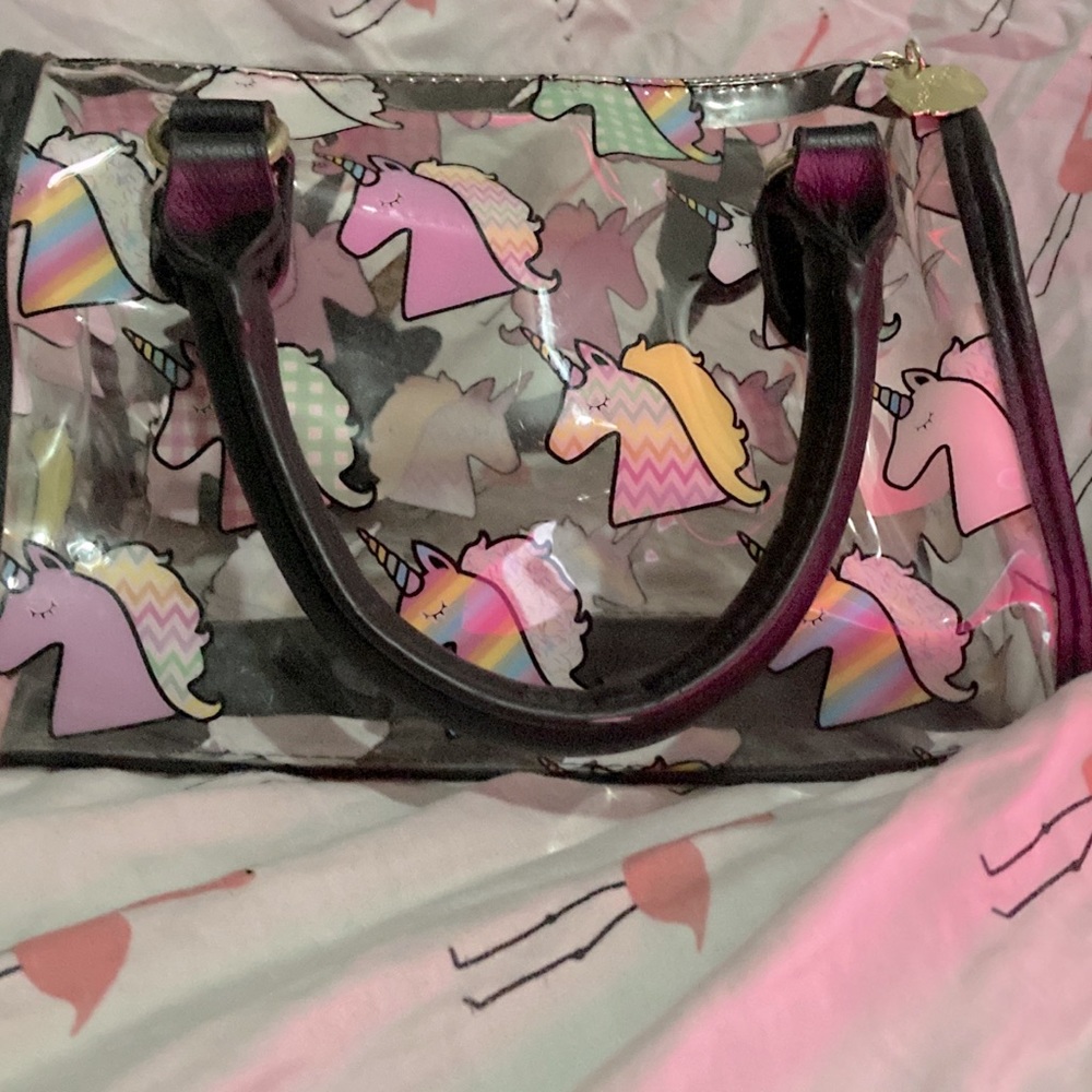 Luv Betsey girls unicorn clear bag